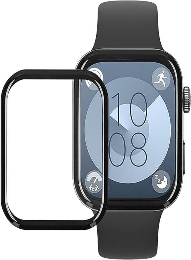 kwmobile Protective Film Compatible with Huawei Watch Fit 3 / Fit 4 Screen Protector - 2x Smart Watch Protector Anti-Fingerprint